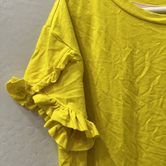 Mini Boden Yellow Ruffle Sleeve Shirt & Cloud Skort Outfit - Picture 3 of 10